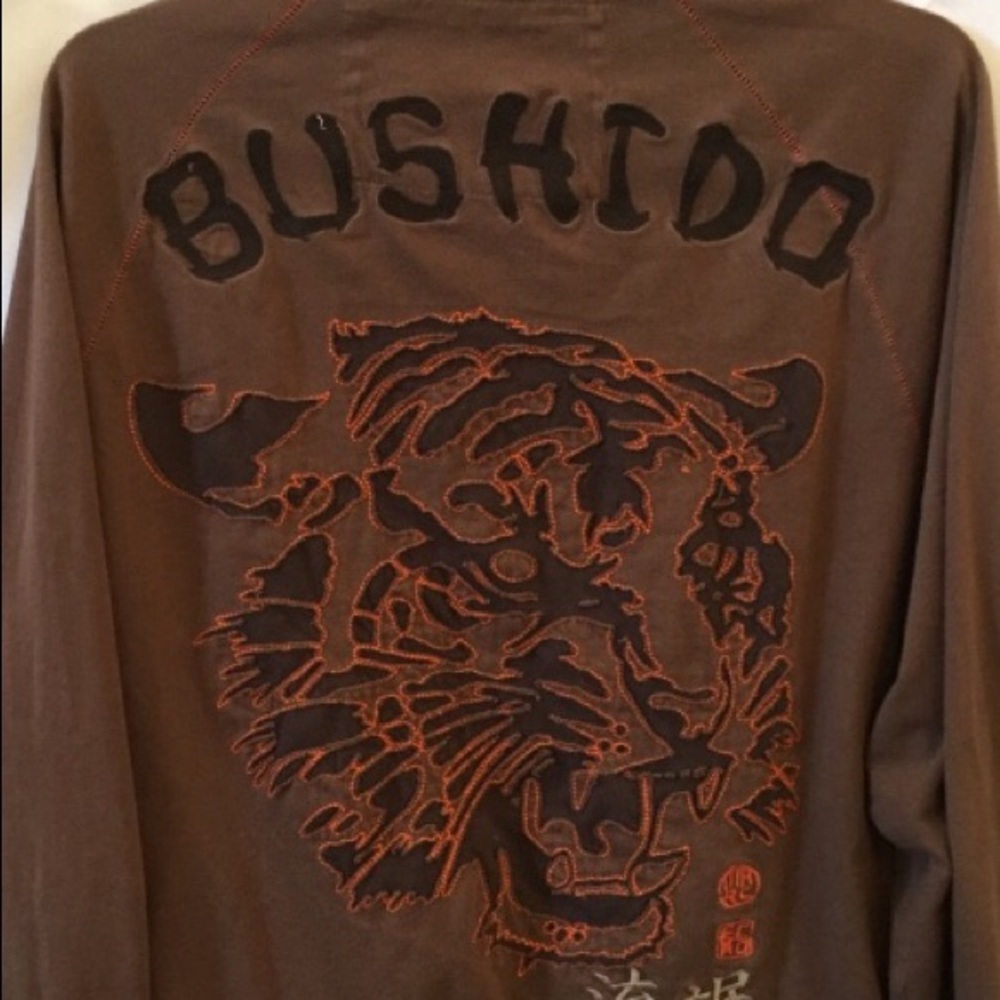 MARC ECKO BUSHIDO BOYS BROWN JACKET SIZE LARGE